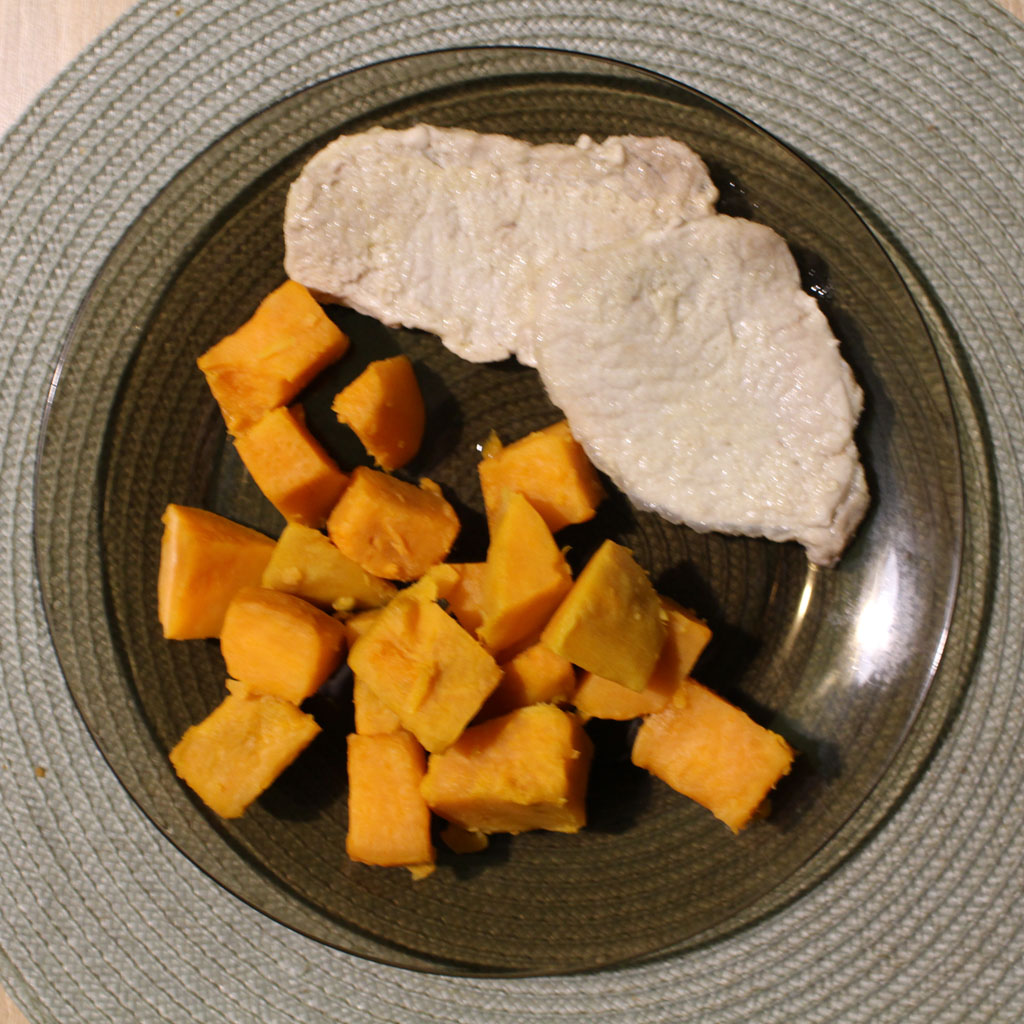  Pork loin with sweet potato